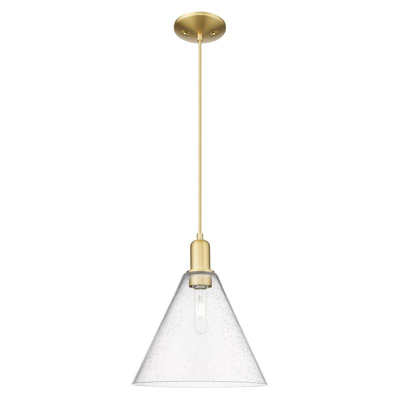 Innovations Lighting Endless Possibilities Arcadia - Berkshire Glass - 1 Light 12" Cord Hung Mini Pendant - Satin Gold/Seedy