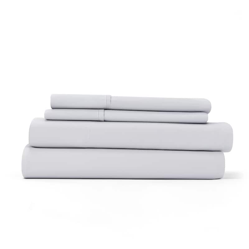 Home Collection Ultra-soft 4-piece Deep Pocket Bed Sheet Set - Full - Light Gray