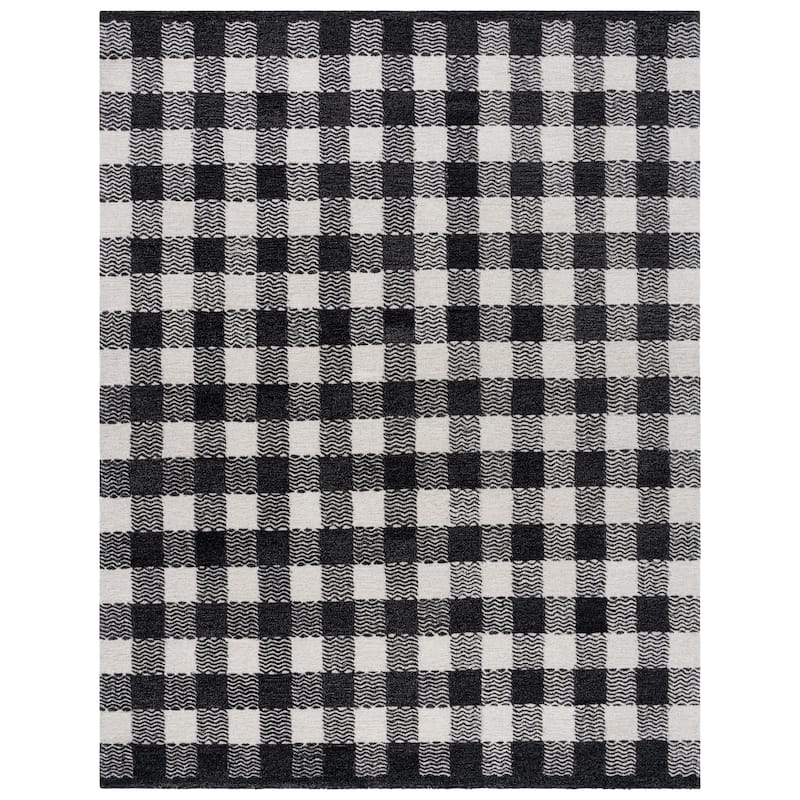 SAFAVIEH Handmade Genre Majlinda Farmhouse Gingham Wool Rug