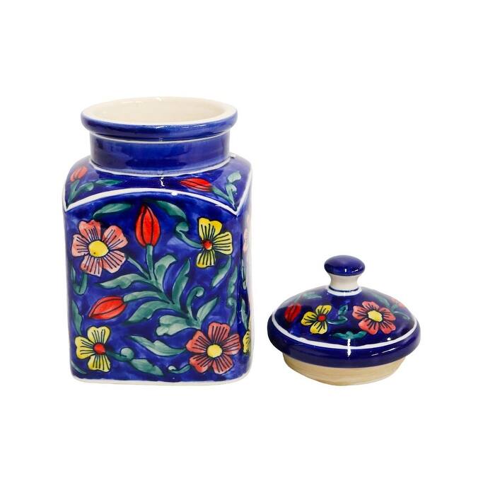 Home&Manor Ceramic Multicolor Jar