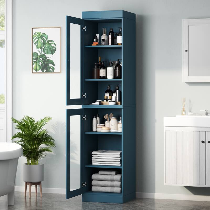 100% Solid Wood 16.5" Bathroom Cabinet with Optional Doors by Palace Imports