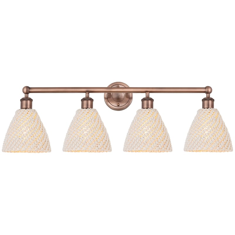 Innovations Lighting 616-4W-12-35 Bristol Natural Vanity Bristol - Antique Copper / Natural