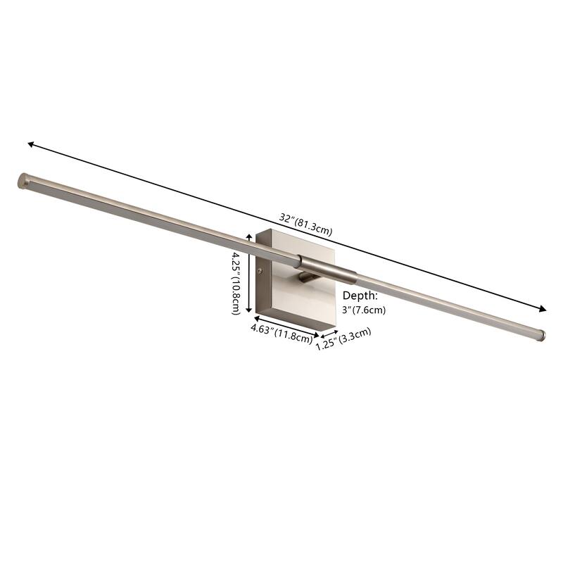 28" Dimmable Integrated LED Metal Wall Sconce, by JONATHAN Y