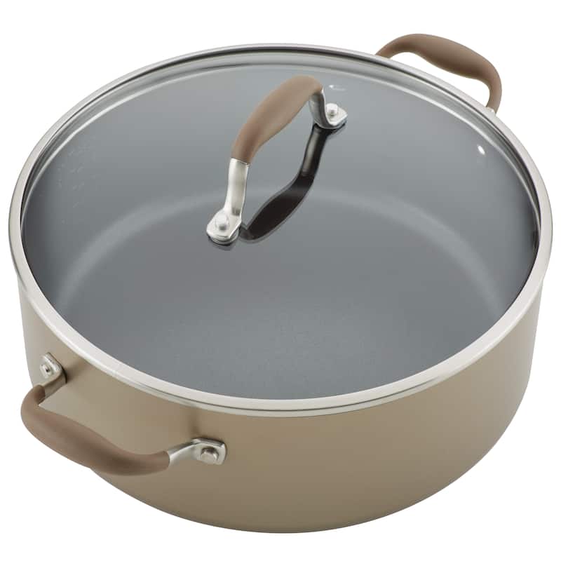7.5-Quart Advanced Home Nonstick Wide Stock Pot/Stockpot, Onyx