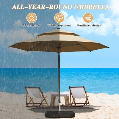 9.6 ft. x 9.6 ft. in. Round Cantilever Umbrella with Center Pole
