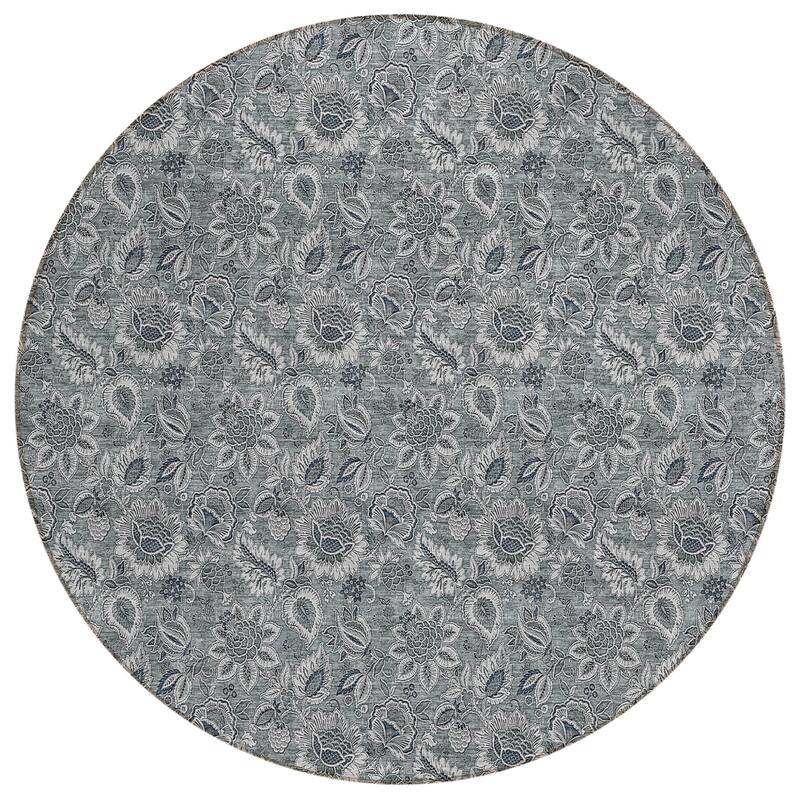 HomeRoots Floral Transitional Rectangle Outdoor Rug