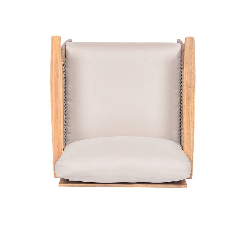 Christopher Knight Home - Maxwell Outdoor Acacia Wood and Rope Patio Chair Set