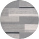 preview thumbnail 22 of 25, SAFAVIEH Odyssey Vala Modern Abstract Rug 6'7" Round - Grey/Black Ivory - Round