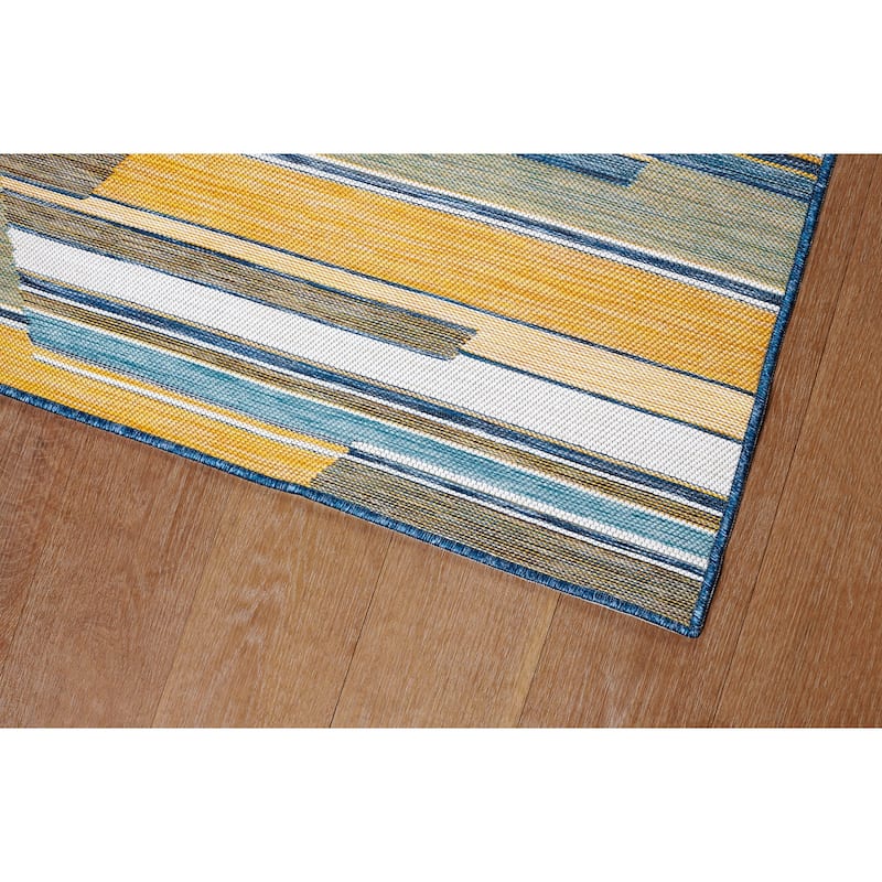 Terra by Obeetee Plaza Geometric Multi Rug