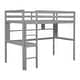 preview thumbnail 22 of 24, Twin Size Wood Loft Bed with desk and shelves, Safety Guardrail and ladder