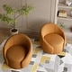preview thumbnail 38 of 39, Velvet Boucle Upholstered Accent Chairs Swivel Barrel Chair (Set of 2)