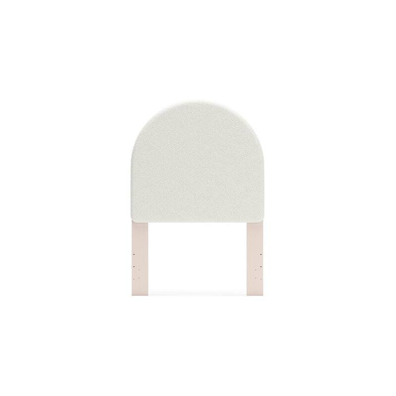 Signature Design by Ashley Wistenpine White/Pink Twin Upholstered Panel Headboard