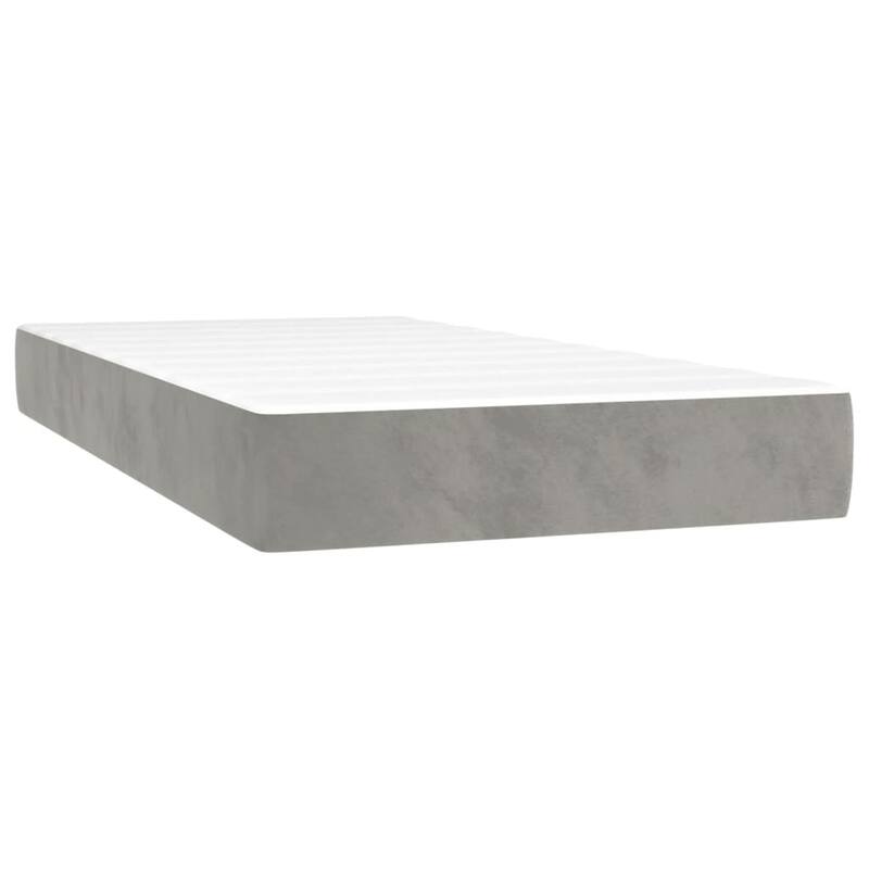 vidaXL Bed Frame Box Spring Platform Bed with Mattress for Bedroom Velvet