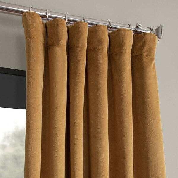 Exclusive Fabrics Signature Velvet Blackout Curtain Panel. Opens flyout.