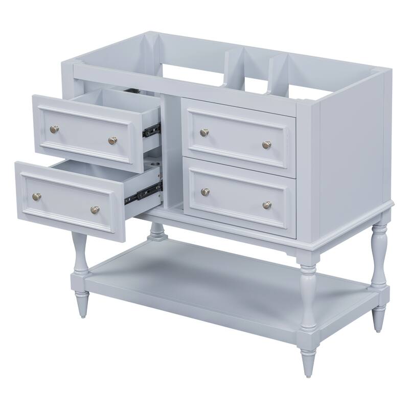 Bathroom Vanity Cabinet Free Standing Vanity Set with 4 Drawers