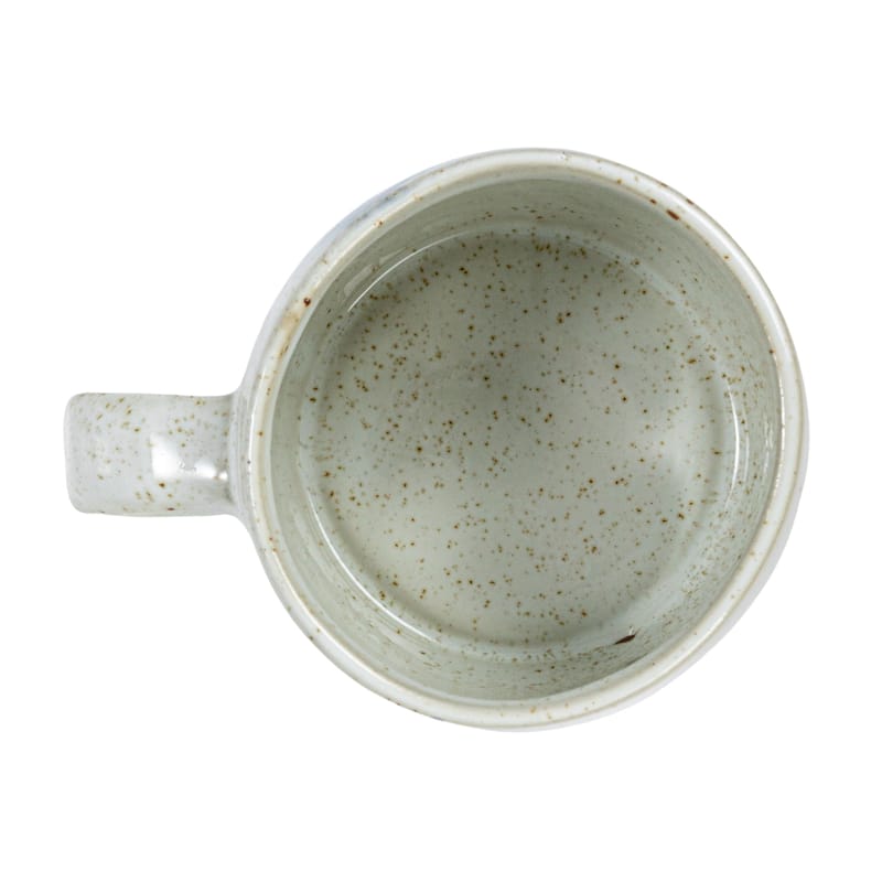 Hand-Painted Stoneware Mug with Glaze - 4.8"L x 3.6"W x 2.6"H