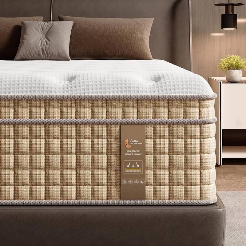 Roomfitters 12 Inch Queen/Full/King Hybrid Mattress, 7-Zone Firm Hotel Collection Bed with Lumbar and Shoulder Support