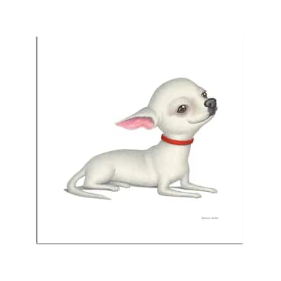 Chihuahua White Fine Art Paper Print by Danny Gordon - Multi