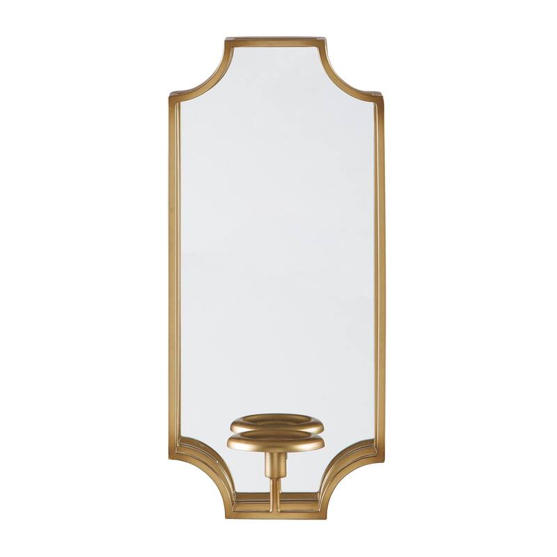Signature Design by Ashley Dumi Gold-tone Mirrored Wall Sconce - 9" W x 4.75" D x 20.2" H