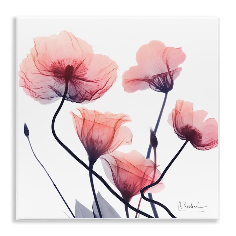 Stupell Pink Chic Simple Flowers Wall Plaque Art Design By Albert Koetsier - 12 x 12
