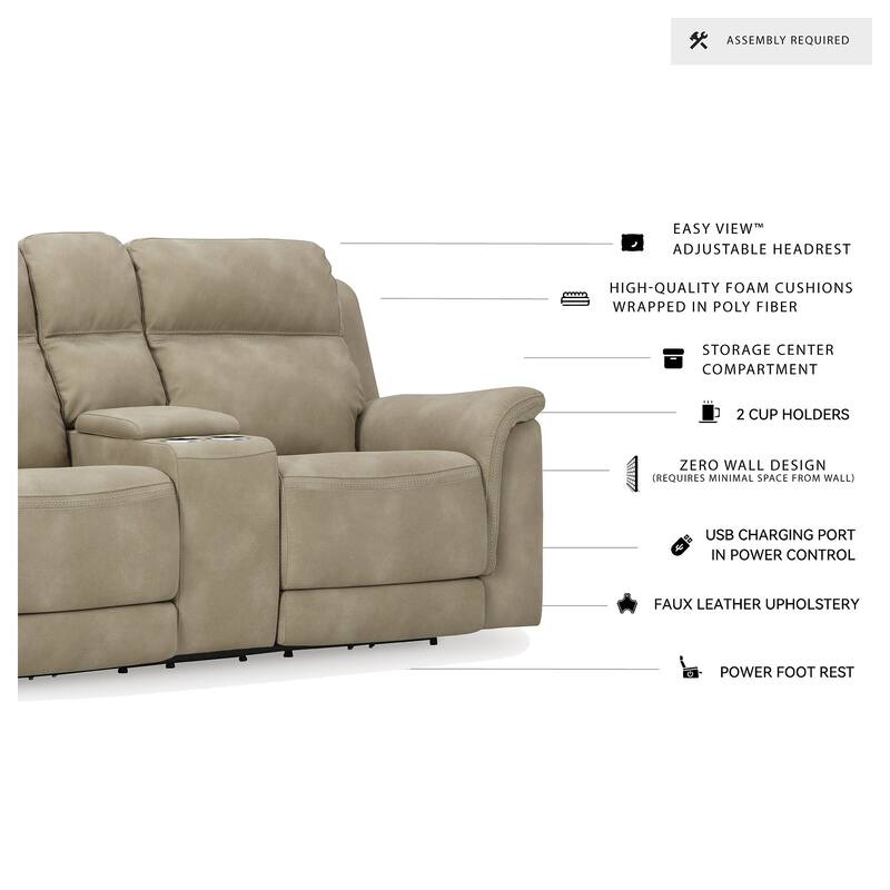 Signature Design by Ashley Next-Gen DuraPella Power Reclining Loveseat with Console