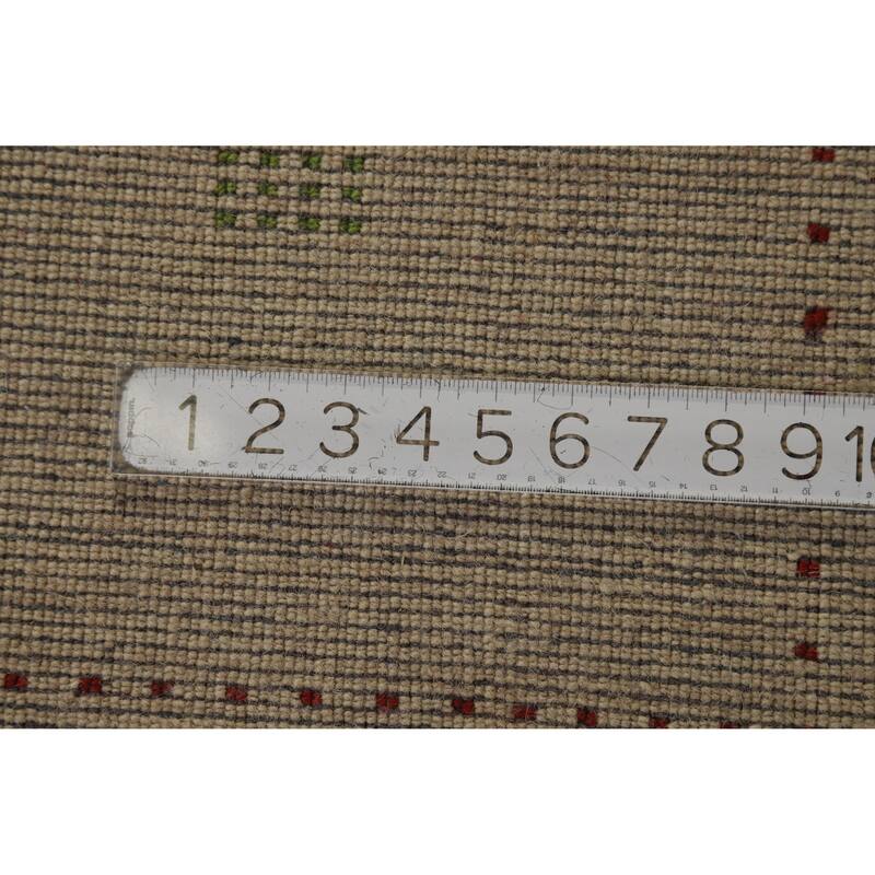 Hand Knotted Oriental 100% Wool Carpet Tribal Tribal Beige & Ivories Gabbeh Area Rug - 7' 9'' X 5' 7''