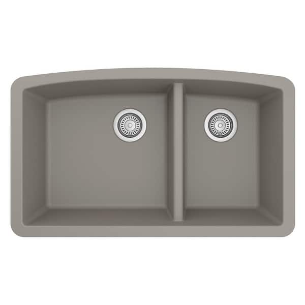 slide 52 of 58, Karran Undermount Quartz Double Bowl Kitchen Sink Concrete
