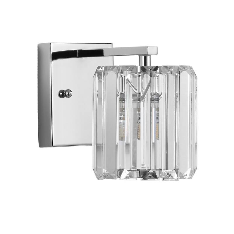 Spaulding Prism Vintage Metal/Glass Classic Glam LED Vanity Light, by JONATHAN Y