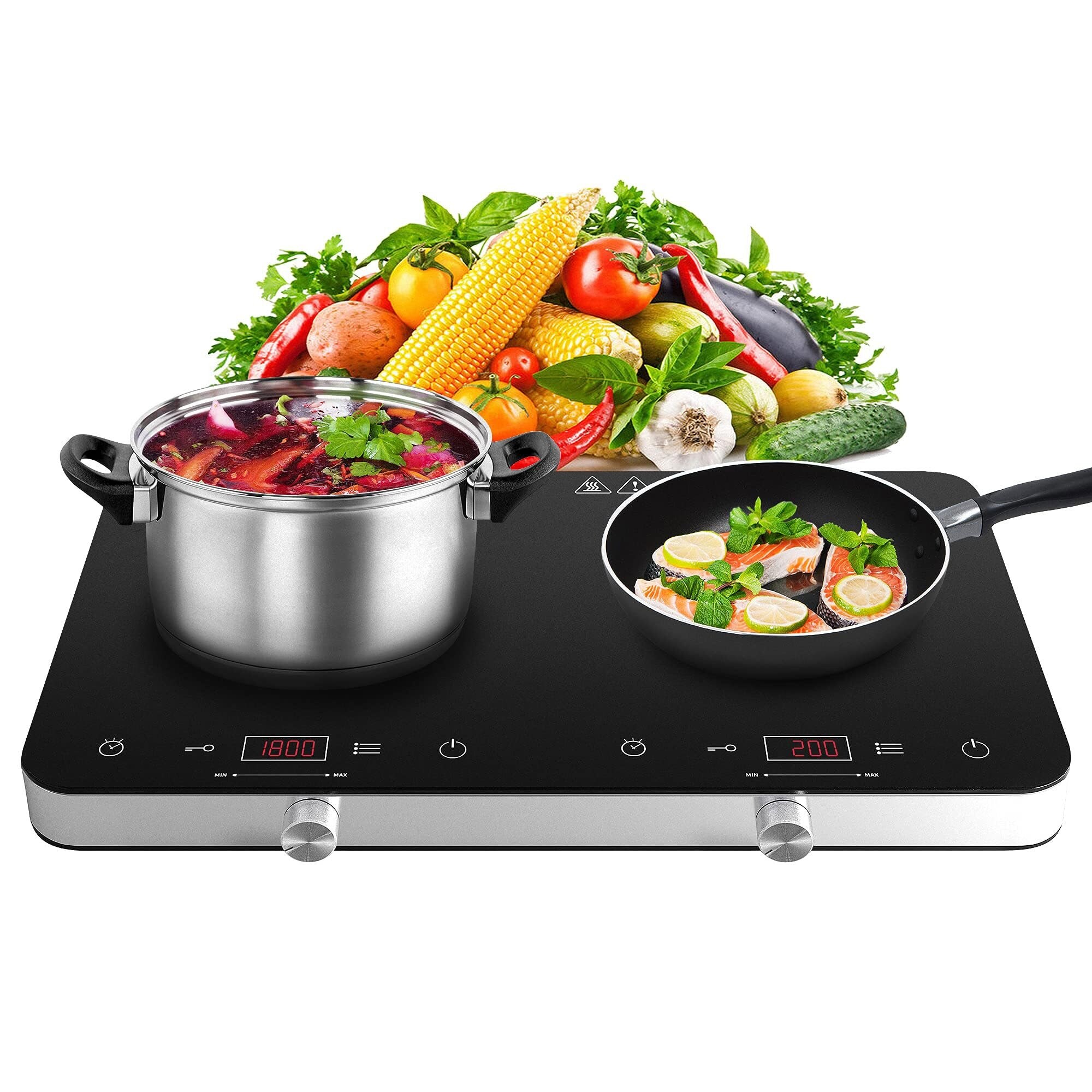 Multi-function 1800W Portable Induction Cooker Cooktop Burner Black by Classic Cuisine