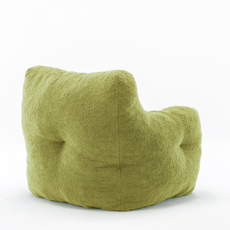 Mieres Faux Fur Fabric Bean Bag Chair, Floor Sofa For Living Room, Bedroom Lazy Sofa