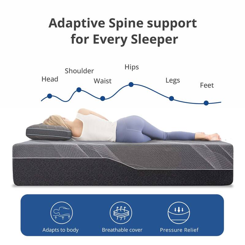 OSleep 12 Inch AeroFusion Breathable Memory Foam Mattress