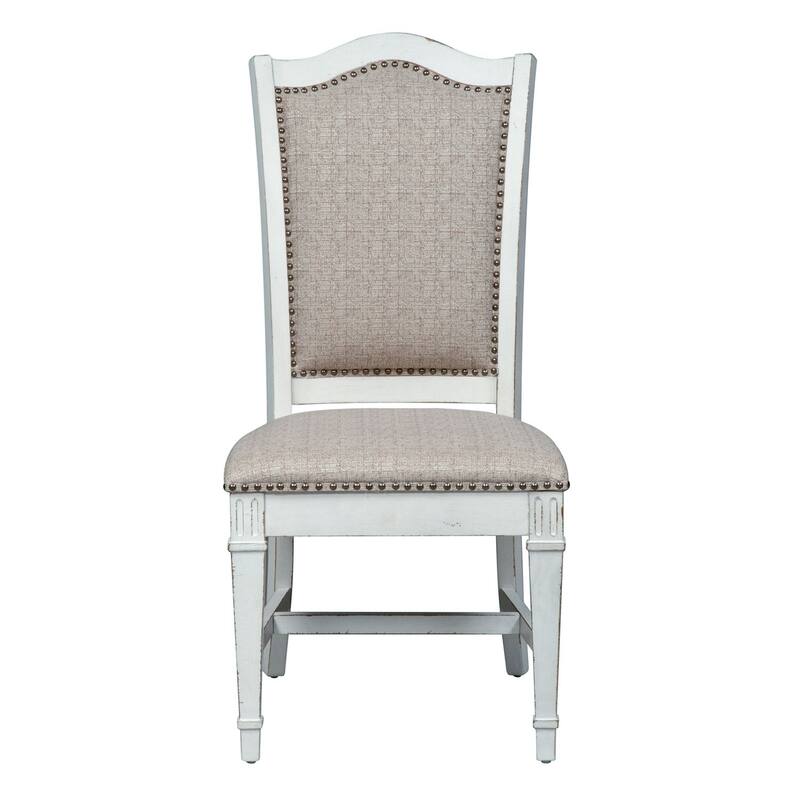 Abbey Park Antique White Upholstered Side Chair (Set of 2)