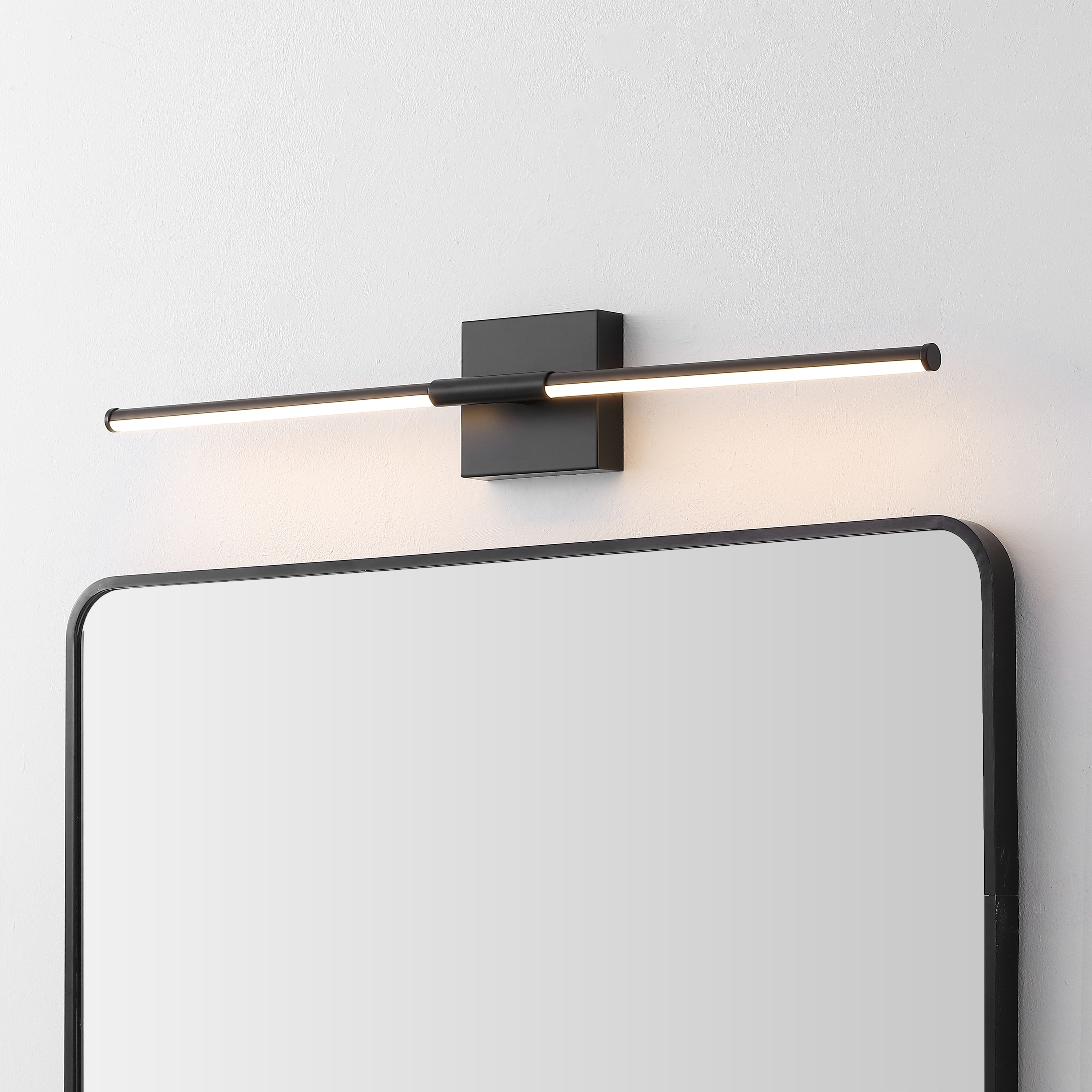 JONATHAN Y 28" Dimmable Integrated LED Metal Wall Sconce