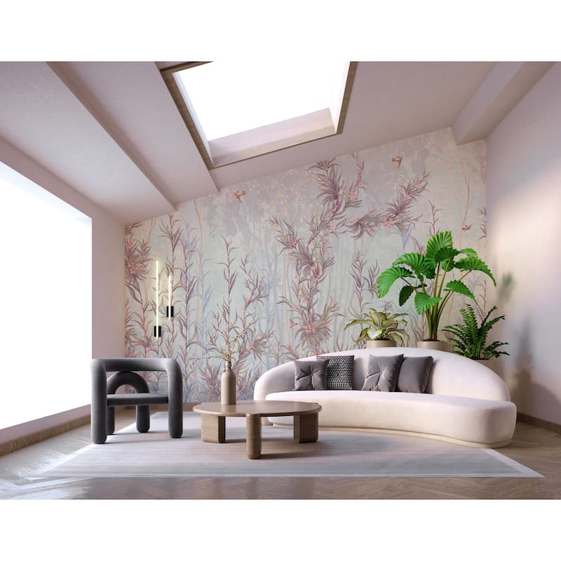 Delicate Wildflowers, Elegant Botanical Wallpaper Mural