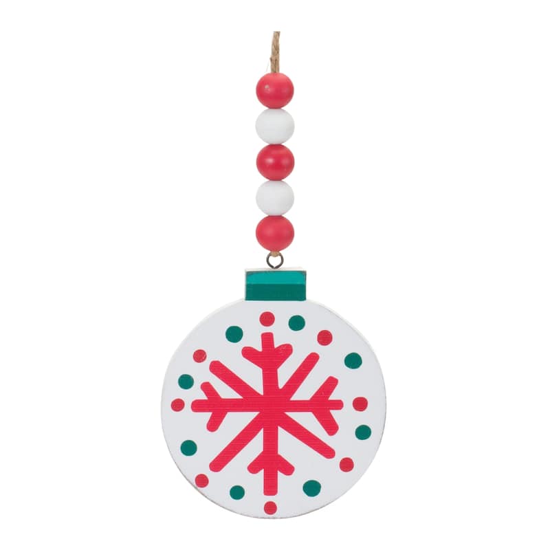 Beaded Snowflake Christmas Ornaments - 14" - 12ct
