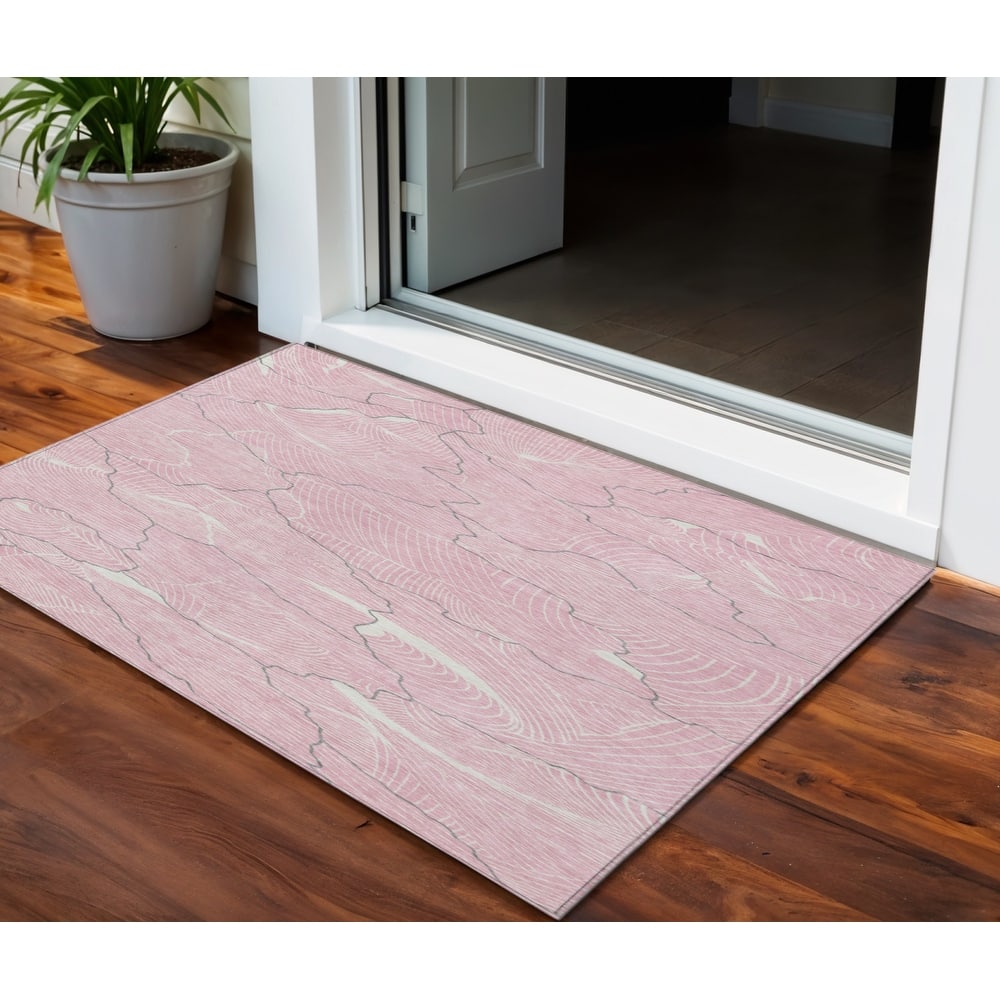 HomeRoots Abstract Transitional Rectangle Outdoor Rug