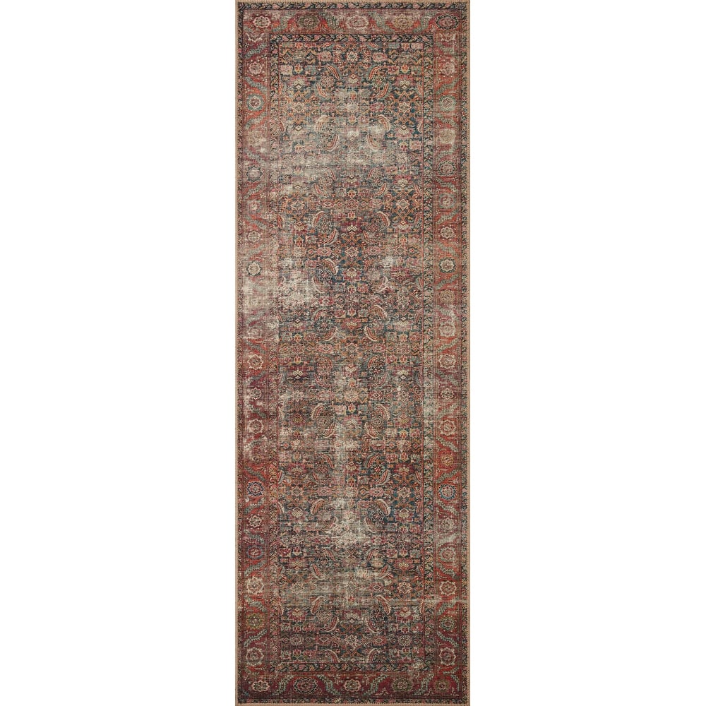 Alexander Home Sophia Printed Distressed Floral Vintage Area Rug