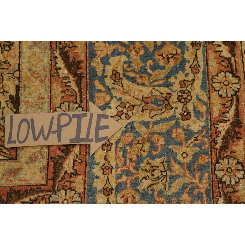Hand Knotted Oriental 100% Wool Carpet Traditional All-Over Yellow & Gold Tabriz Area Rug - 13' 0'' X 9' 11''