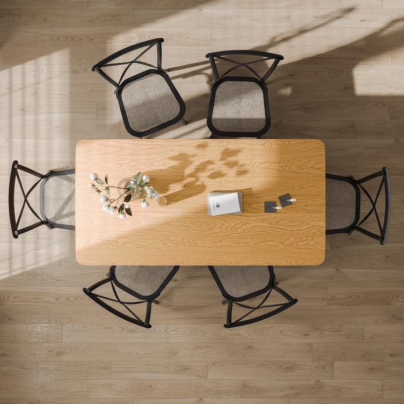 Lumioca Cinna Oak Wood Double Pedestal Dining Table