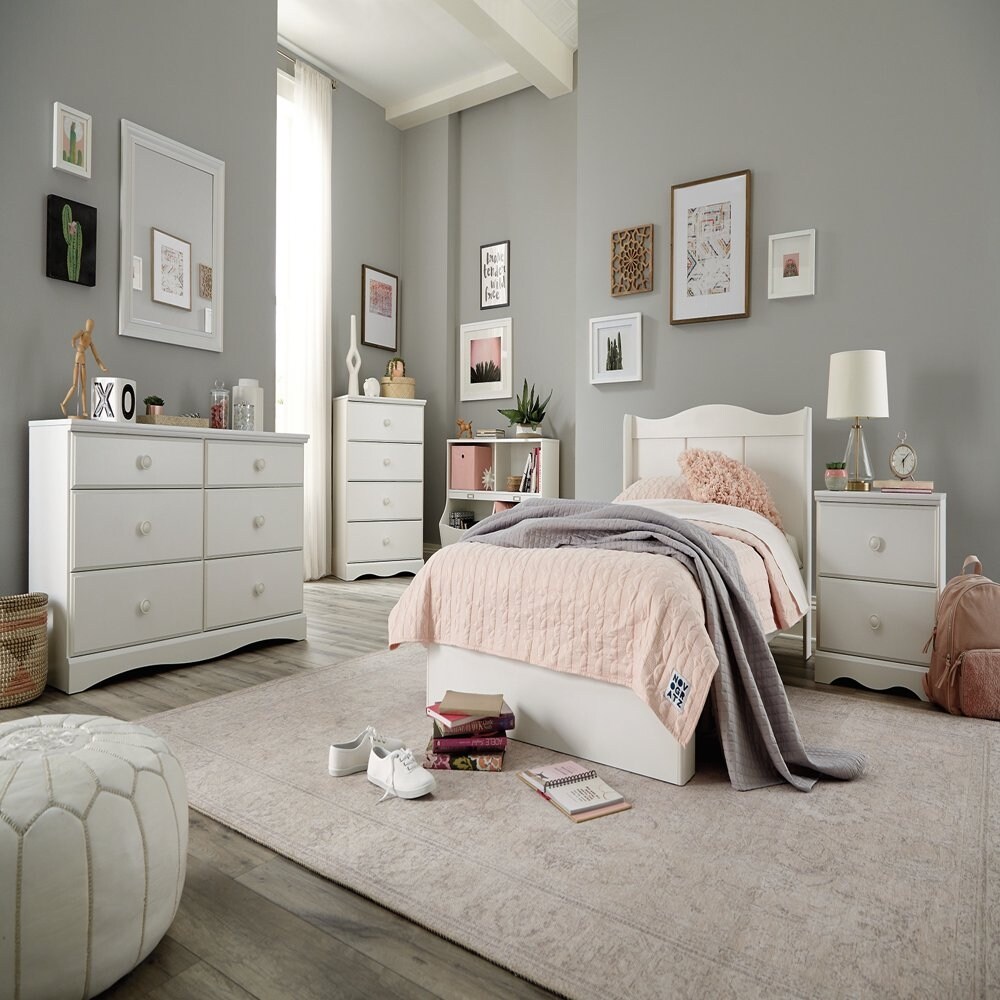 Storybook 6 Drawer Dresser Soft White Finish softwhite Bed
