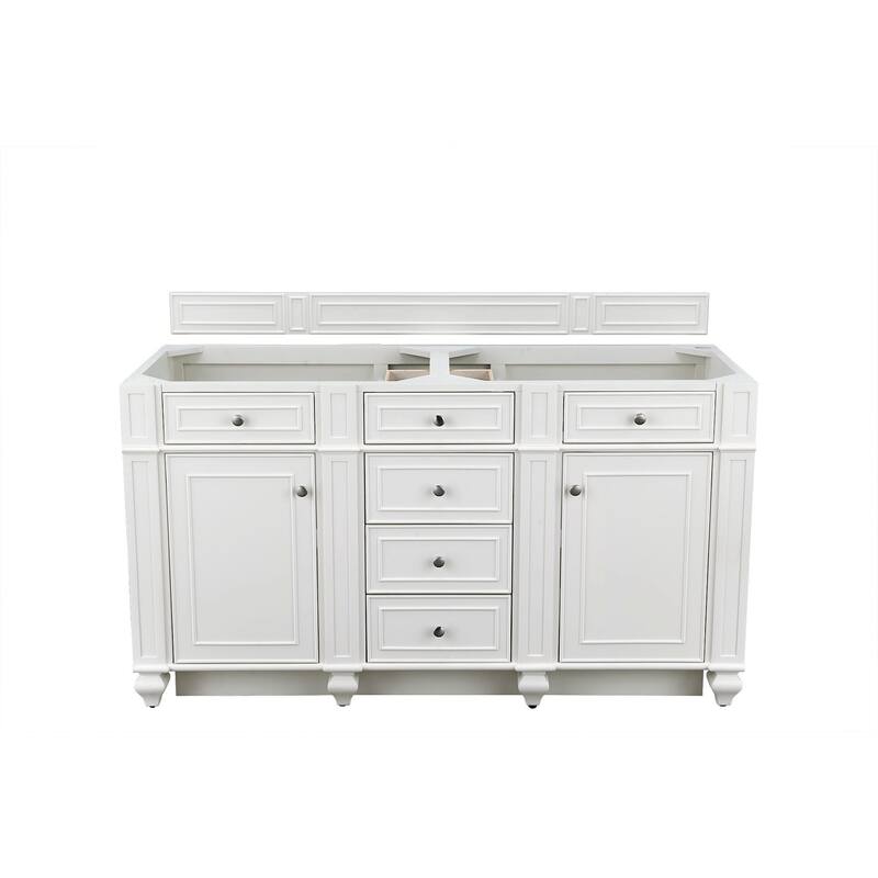 James Martin Vanities 157-V60D-M Bristol 60" Free Standing Double - Bright White