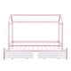 preview thumbnail 15 of 30, Metal House-Shaped Platform Bed with 2 Drawers, Convertible Twin XL to King Size Bed Frame for Bedroom, Apartment
