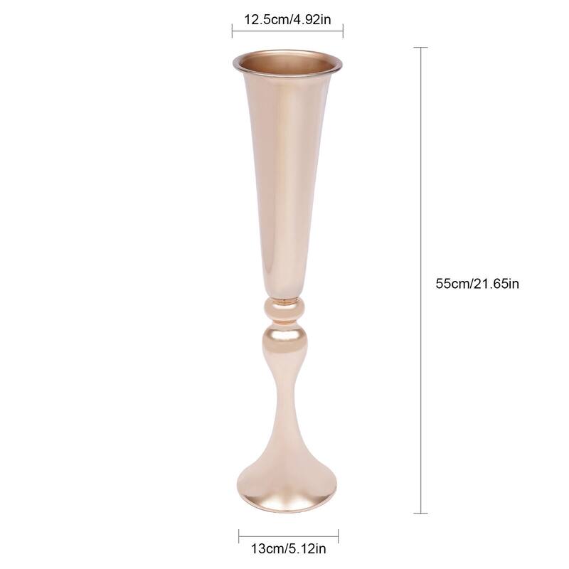 Kory Wedding Gold Table Centerpiece Metal Flower Vase Stand Bed Bath