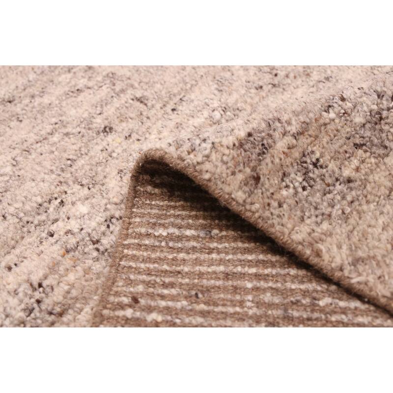 ECARPETGALLERY Hand-knotted Tangier Taupe Wool Rug - 5'0 x 7'9