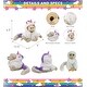 preview thumbnail 2 of 4, DolliBu White Squirrel Monkey Unicorn Plush Stuffed Animal with Outfit - 12.5 inches