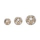 preview thumbnail 9 of 26, Sagebrook Home Gold Accented Abstract Modern Coastal Decorative Orbs Set of 3 6" x 6" x 6" - White/gold