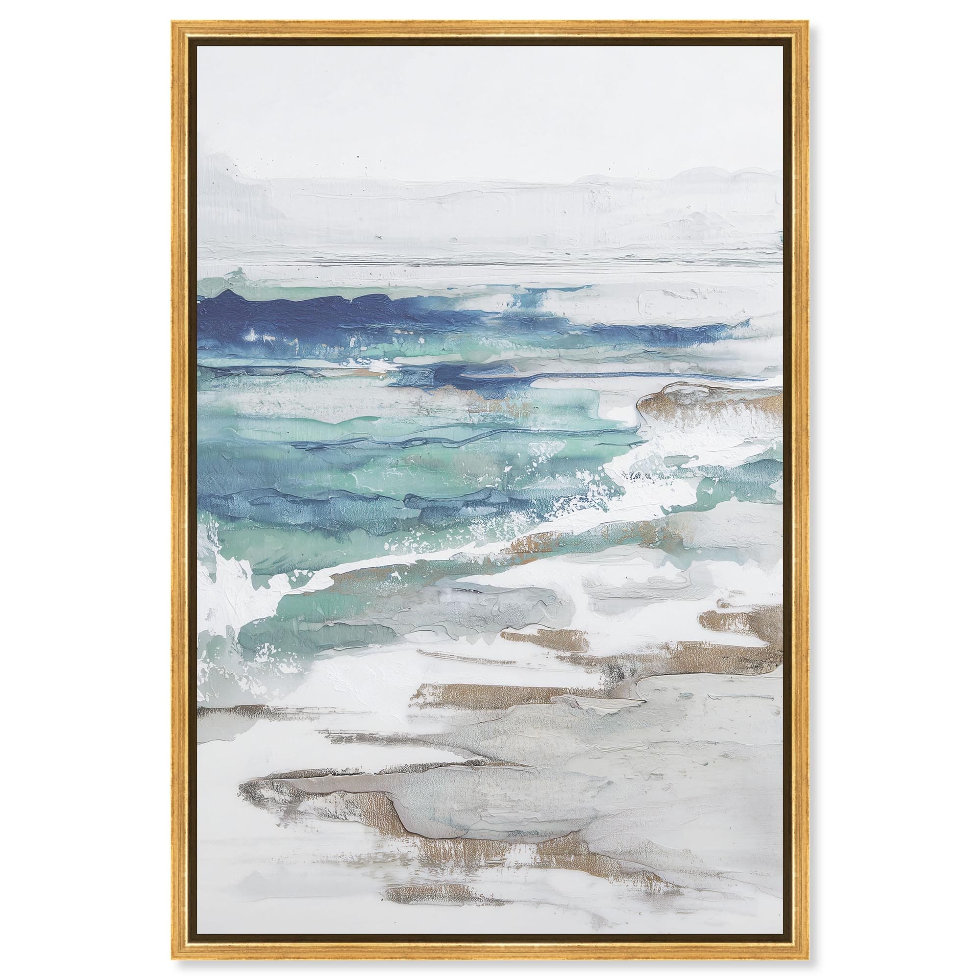 Marine Layers IV Blue Abstract Art Canvas Print by Art Remedy