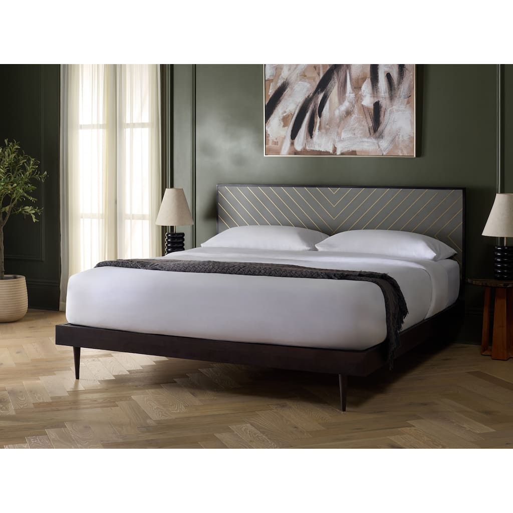 SAFAVIEH Couture Leni Gold Inlayed Cement Bed