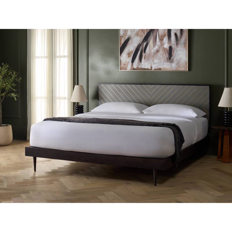 SAFAVIEH Couture Leni Gold Inlayed Cement Bed