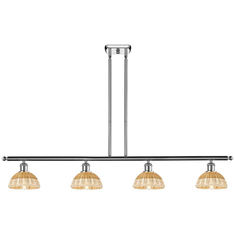 Innovations Lighting Endless Possibilities Ballston - Bristol Natural II - 4 Light 48" Stem Hung Island Light with 8" Shades - Polished Chrome